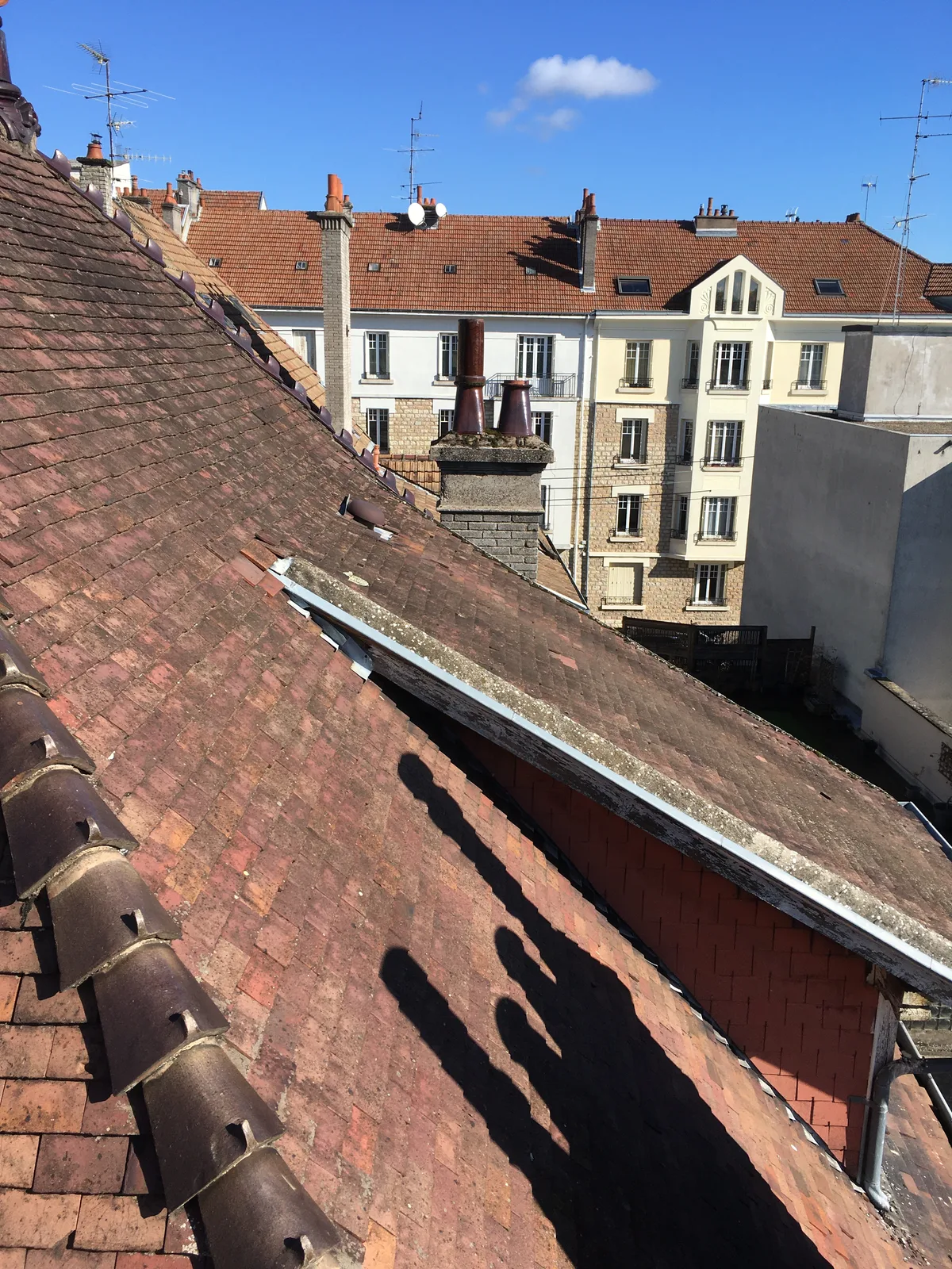 Avant - Réfection complète de toiture — 8 rue Bernard Courtois, Dijon